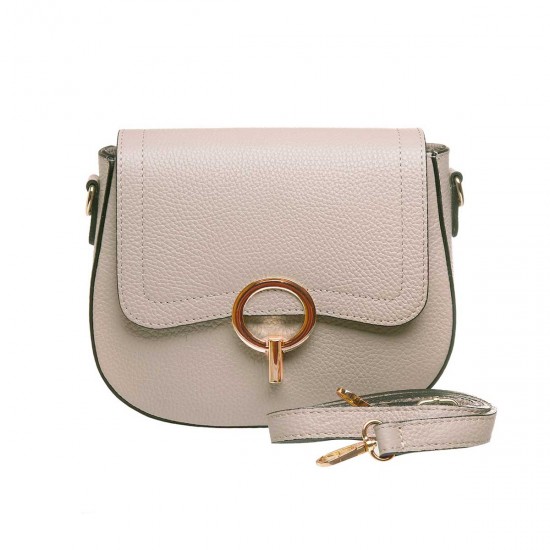 Geanta Crossbody din Piele Bej - Daria Geanta Crossbody din Piele Bej - Daria