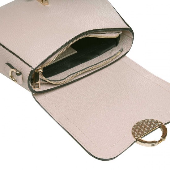 Geanta Crossbody din Piele Bej - Daria Geanta Crossbody din Piele Bej - Daria