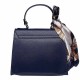 Geanta Office cu esarfa Piele Bleumarin - Eline