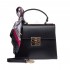 Geanta Office cu esarfa Piele Neagra - Eline