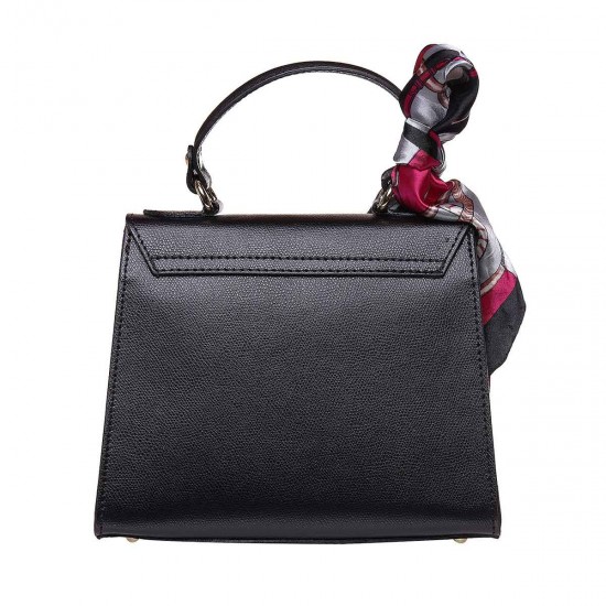 Geanta Office cu esarfa Piele Neagra - Eline