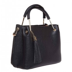 Geanta Office Eleganta Piele Naturala Neagra - Calypso
