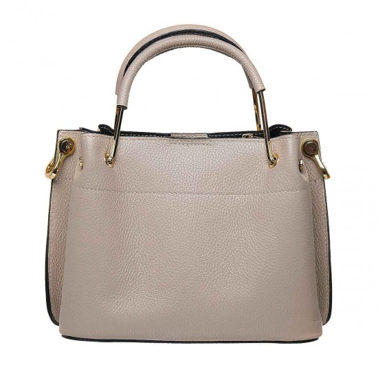 Geanta Office Eleganta Piele Naturala Nude Inchis - Calypso