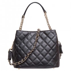 Geanta cu aspect matlasat Piele Neagra - Lucia