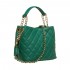 Geanta cu aspect matlasat Piele Verde - Lucia