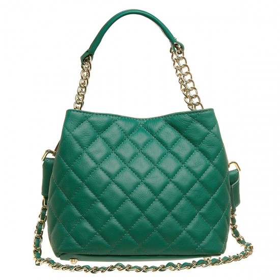 Geanta cu aspect matlasat Piele Verde - Lucia Geanta cu aspect matlasat Piele Verde - Lucia