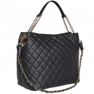 Geanta Dama Eleganta Piele Neagra cu aspect matlasat - Cloe Geanta Dama Eleganta Piele Neagra cu aspect matlasat - Cloe