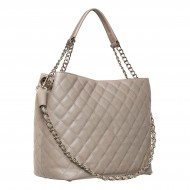 Geanta Dama Eleganta Piele Nude Inchis cu aspect matlasat - Cloe