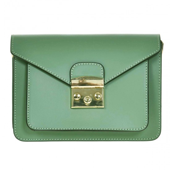 Geanta Dama model Crossbody Piele Verde Salvie - Evie