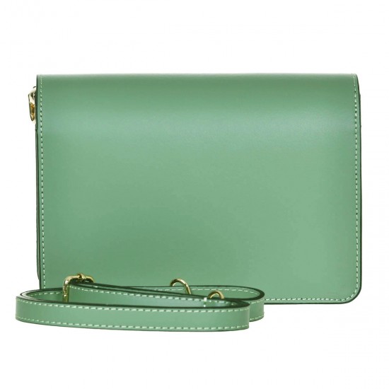 Geanta Dama model Crossbody Piele Verde Salvie - Evie