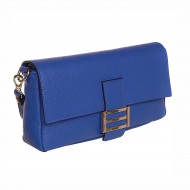 Geanta Dreptunghiulara, Piele Naturala Albastra - Aruka