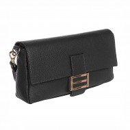 Geanta Dreptunghiulara, Piele Naturala Neagra - Aruka