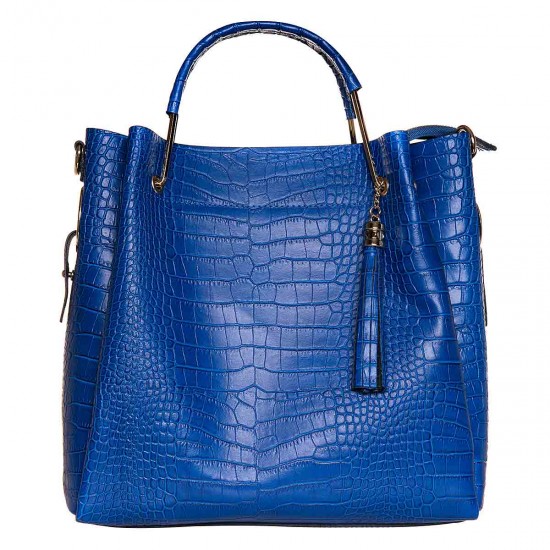 Geanta Dama Eleganta Piele Albastra - Olio