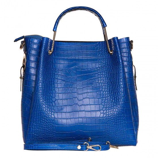 Geanta Dama Eleganta Piele Albastra - Olio