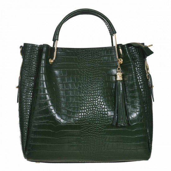 Geanta Dama Eleganta Piele Verde - Olio