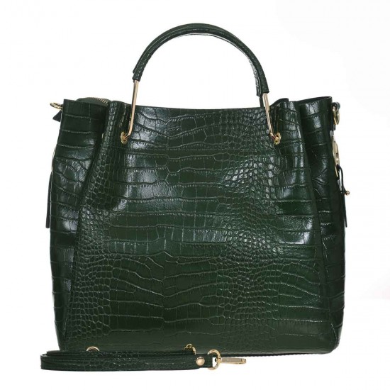 Geanta Dama Eleganta Piele Verde - Olio