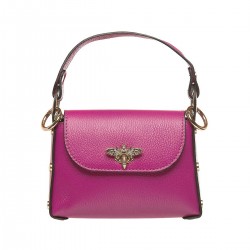Geanta cu Albina Mini Bee din Piele Roz Fuchsia - Juana