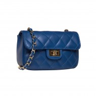 Geanta Mini Fashion Piele Matlasata Albastra - Agnes