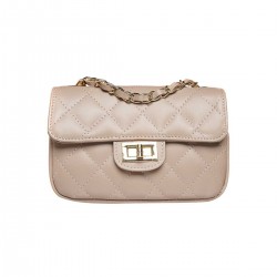 Geanta Mini Fashion Piele Matlasata Cappuccino - Agnes