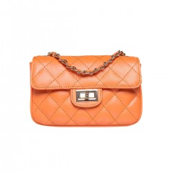 Geanta Mini Fashion Piele Matlasata Portocalie - Agnes Geanta Mini Fashion Piele Matlasata Portocalie - Agnes