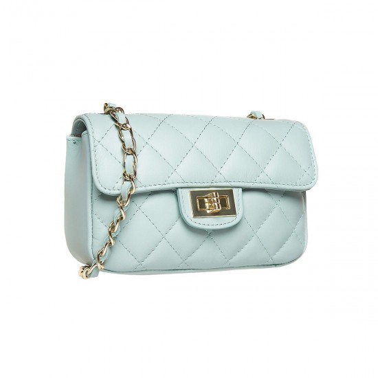 Geanta Mini Fashion Piele Matlasata Bleu - Agnes