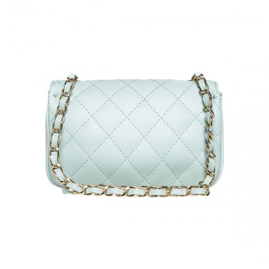 Geanta Mini Fashion Piele Matlasata Bleu - Agnes