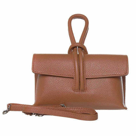 Geanta Mini Maro Camel din Piele Naturala - Amora Geanta Mini Maro Camel din Piele Naturala - Amora