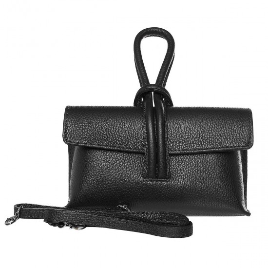 Geanta Mini Neagra din Piele Naturala - Amora