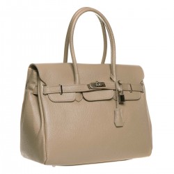 Geanta Office Eleganta Piele Crem - Sandy