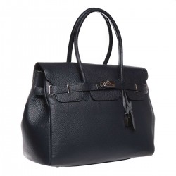 Geanta Office Eleganta Piele Neagra - Sandy