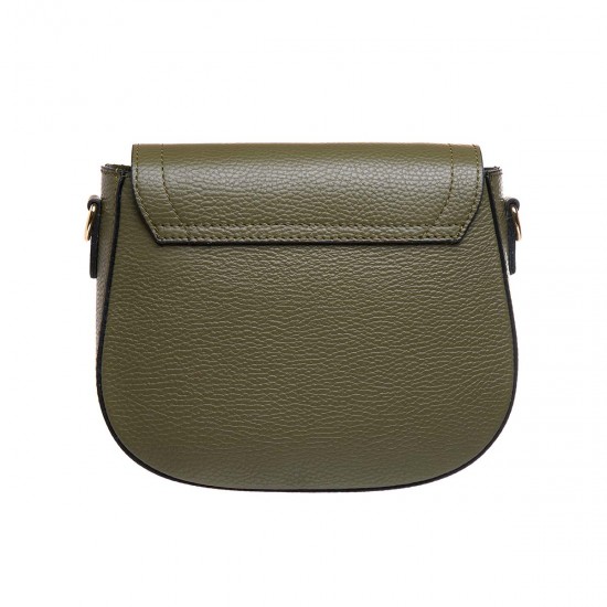 Geanta Crossbody din Piele Verde Kaki - Daria