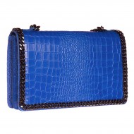 Geanta de umar din Piele Albastra - Verani