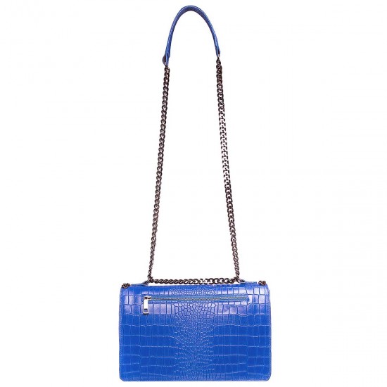 Geanta de umar din Piele Albastra - Verani