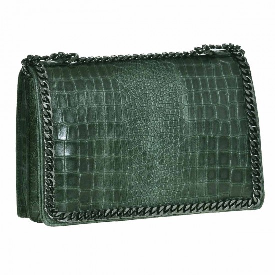 Geanta de umar din Piele Verde - Verani