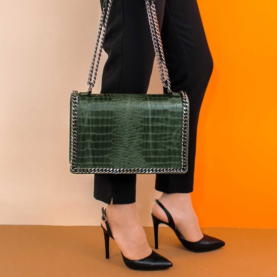 Geanta de umar din Piele Verde - Verani