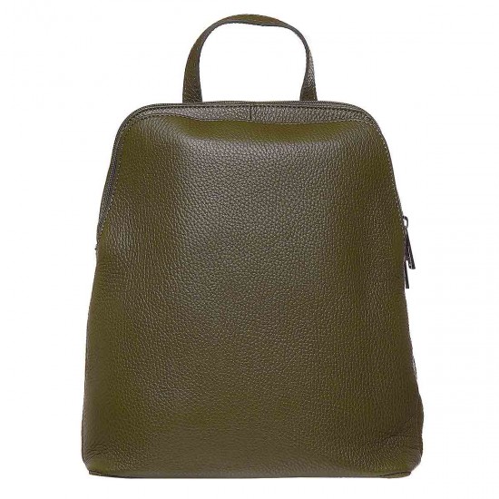Rucsac Incapator pentru Femei Piele Naturala Verde Kaki - Gracie