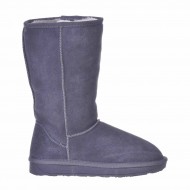 Cizme Gri Imblanite Piele Intoarsa - Kirra