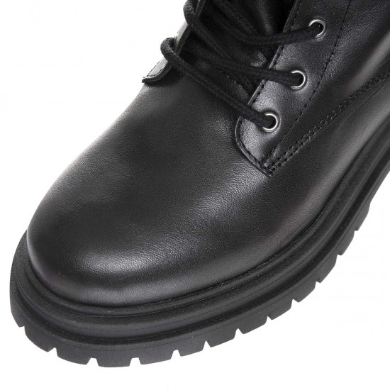 Bocanci Dama Casual din Piele Neagra - Rona