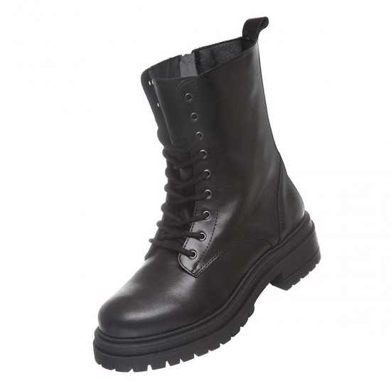 Bocanci Dama Casual din Piele Neagra - Rona