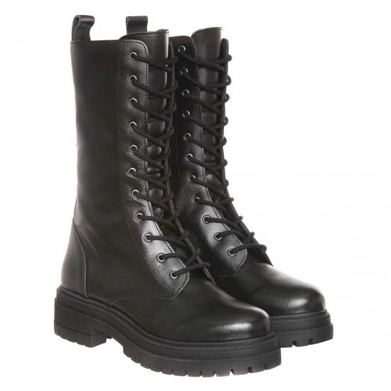 Bocanci Inalti din Piele Neagra - Sarin Bocanci Inalti din Piele Neagra - Sarin