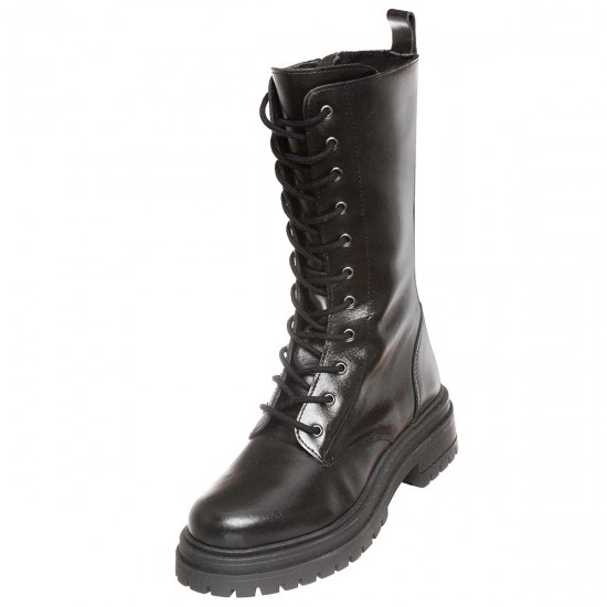 Bocanci Inalti din Piele Neagra - Sarin Bocanci Inalti din Piele Neagra - Sarin