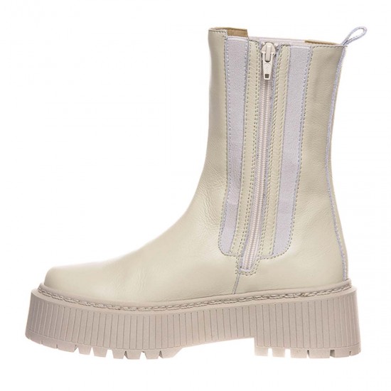 Ghete Inalte cu elastic Piele Naturala Bej - Stars Ghete Inalte cu elastic Piele Naturala Bej - Stars