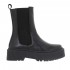 Ghete Inalte cu elastic Piele Naturala Neagra - Stars