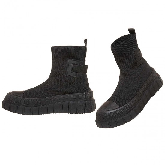 Ghete Negre tip soseta Material Textil - Rona Ghete Negre tip soseta Material Textil - Rona