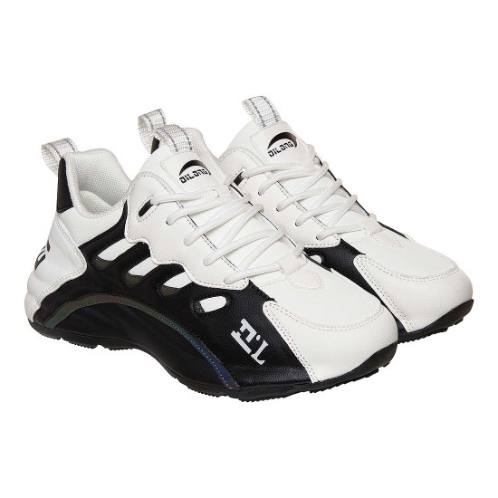 Adidasi Barbatesti Piele Eco Alb Negru - Bono