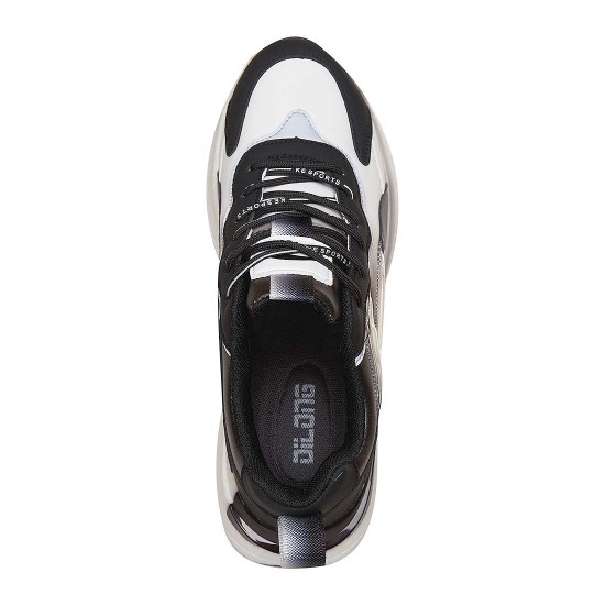 Adidasi Alb Negru Piele Ecologica Premium - Elam