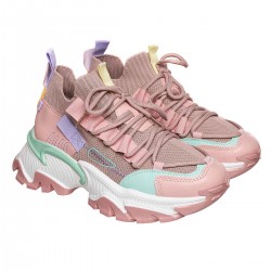 Adidasi Dama Crem si Poz Pudra - Olive