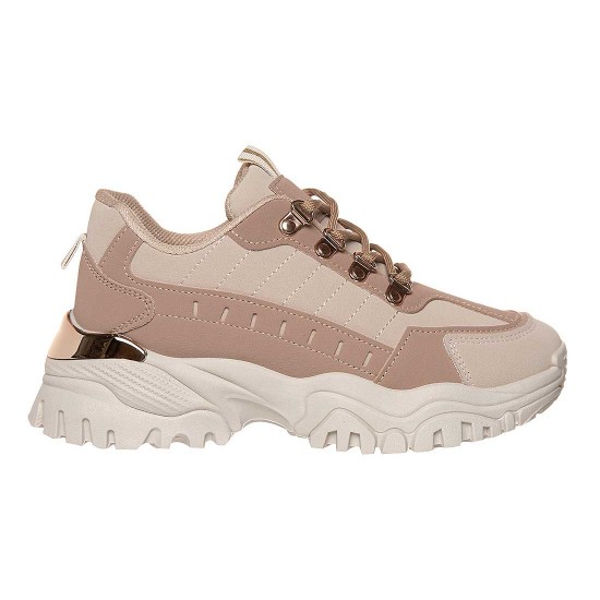 Sneakers Dama Piele Ecologica Bej - Narin