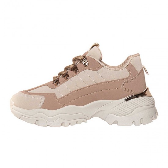 Sneakers Dama Piele Ecologica Bej - Narin