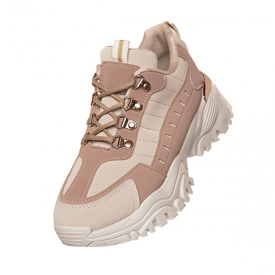 Sneakers Dama Piele Ecologica Bej - Narin